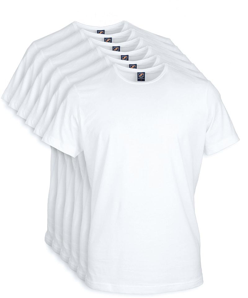 Wit T-Shirts 6Pack O-neck