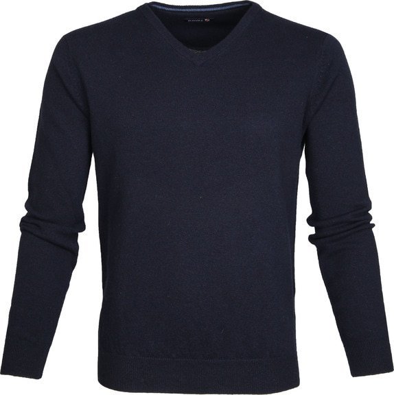 Suitable Pullover Lamswol V-Hals Navy
