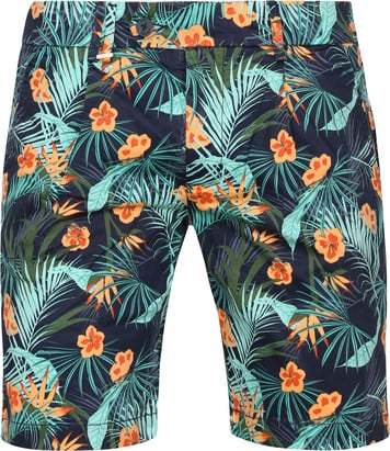 Blue Industry Shorts Bloemen Multicolour