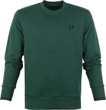 Fred Perry Sweater M7535 Donkergroen