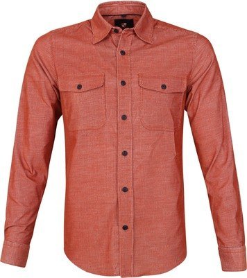 Suitable Corduroy Overshirt Brique Rood